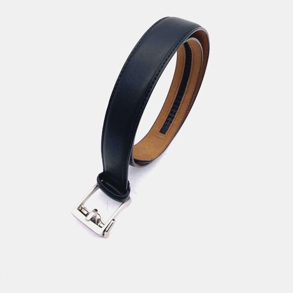 Chaps Synthetic Leather Belt Men's Large 30/32 Black Adjustable Buckle Closure - Picture 1 of 6